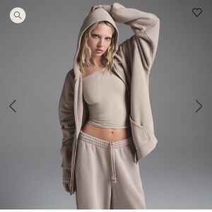 Skims Vintage Fleece Hoodie Set